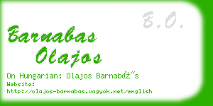 barnabas olajos business card